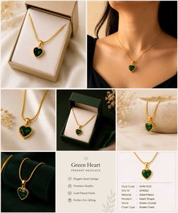 Elegant Gold Plated Heart Pendant Necklace