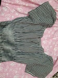 Gingham Off-Shoulder Top