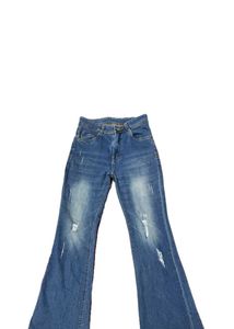 Stylish Flared Ripped Jeans