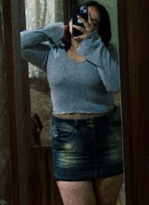 Grey Bell Sleeve Top