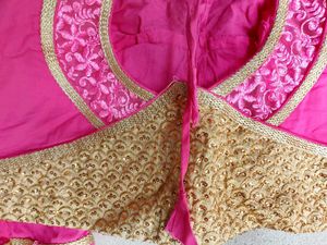 Pink Blouse with Gold Detail