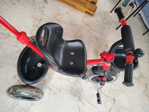 Red Tricycle with Parent Handle