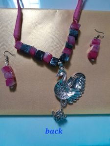 Pink And Black Chemical Beads Jewelry.