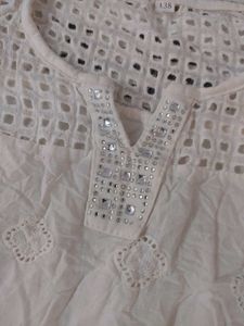 Eyelet Lace Short Sleeve Top