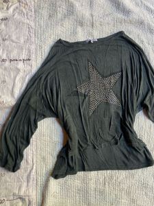 sparkly star y2k top