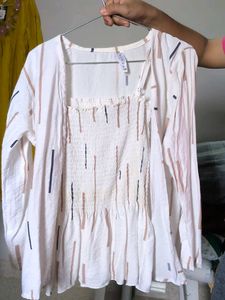 Chic Striped Smocked Top
