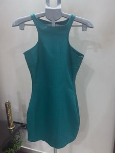 Teal Textured Bodycon Dress