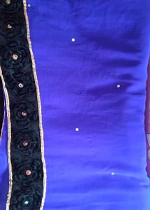 Royal Blue Embellished Saree.