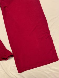 Stylish Red Wide Leg Pants