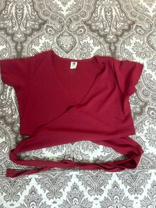 Stylish Maroon Wrap Top