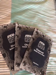 Nykaa Skin Secrets Charcoal Bubble Sheet Masks