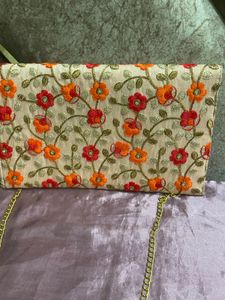 Embroidered Clutch Bag