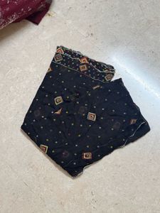 Black Bandhani Navratri Dupatta