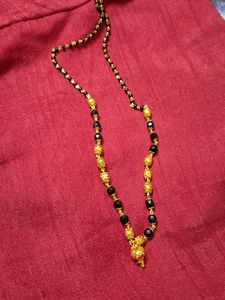Elegant Gold & Black Bead mangalsutra
