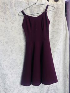 Chic Plum Spaghetti Strap Dress