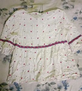 Boho Embroidered Peasant Blouse
