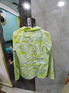 Lime Green Tie-Dye Button-Up