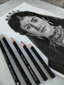 Handmade Charcoal Portrait Art