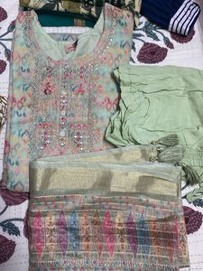 Elegant Teal Kurta Set with Dupatta