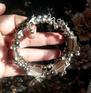 Silver Bracelet with Charms