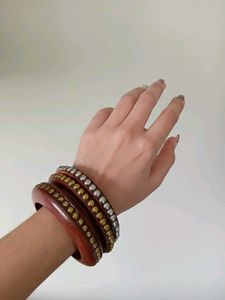 Brown Studded Cuff Bracelets 🤎 | Boho / Vintage /