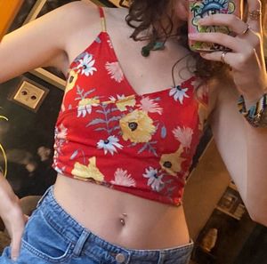 H&M Floral Print Crop Top