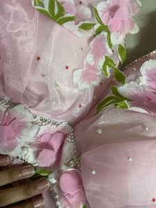 Stunning Pink Floral Lehenga and Blouse