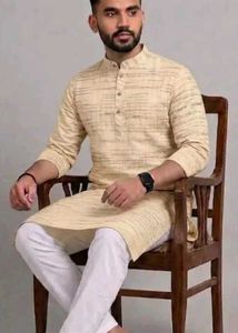 Men's Traditional Beige Original khadi cotton Kurt