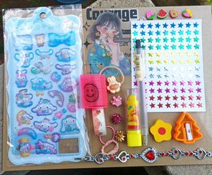 Cute Kawaii Sticker &amp; Accessory Set