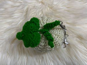 Handmade Crochet Clover Keychain