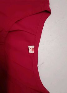 Elegant Red Sleeveless Blouse