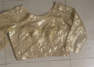Golden Sequin Party Blouse(clearence)