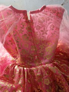 Girls Pink Net Frock