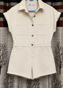 ZARA Denim Playsuit