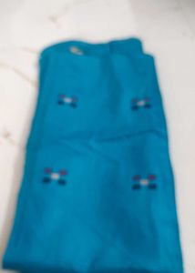 Turquoise Embroidery shawl