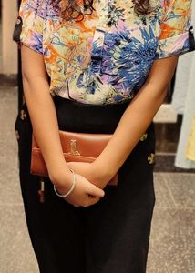 Floral Print Sheer Blouse