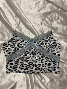 Y2K Leopard Print Camisole Top