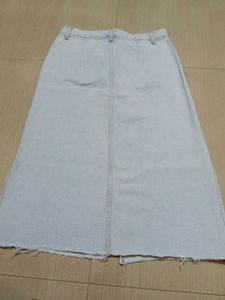 Light Wash Denim Midi Skirt (fixed price)