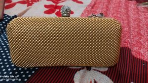 ✨ Premium Golden Party Clutch Bag | Stylish Ladies