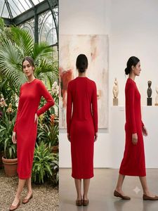 Red Long Sleeve dress