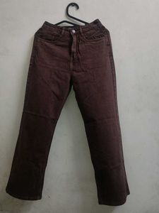Brown Wide Leg Jeans