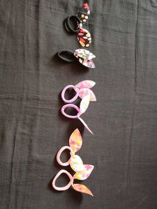 Cute Floral Hair Ties Set combo of 6