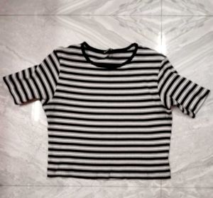 Striped Cropped T-Shirt