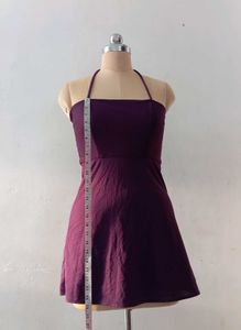 Purple Halter Mini Dress