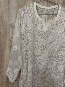 White Chikankari Kurta