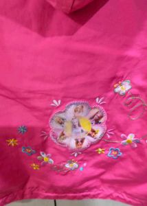 Cute Pink Girls' Windbreaker Jacket