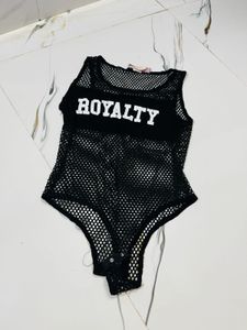 Black Fishnet "Royalty" Top