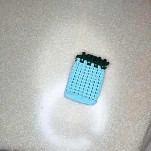 Crocheted Blue  Pouch