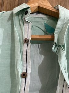 Mint Green Button-Up Shirt