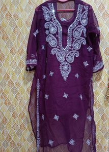 *B1G1*  Ethnic Chikankari Purple Kurta